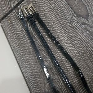 SOLD Set of 3 Thin Black Belts